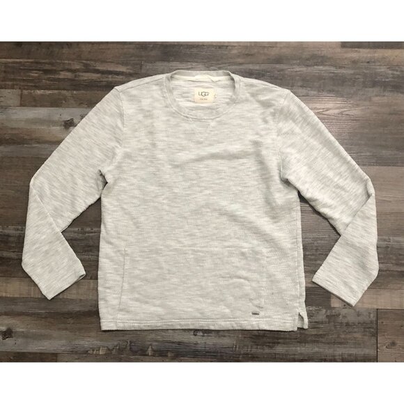 UGG Mens Medium Long Sleeve Sweatshirt Gray with Kangaroo Pocket - Picture 1 of 5